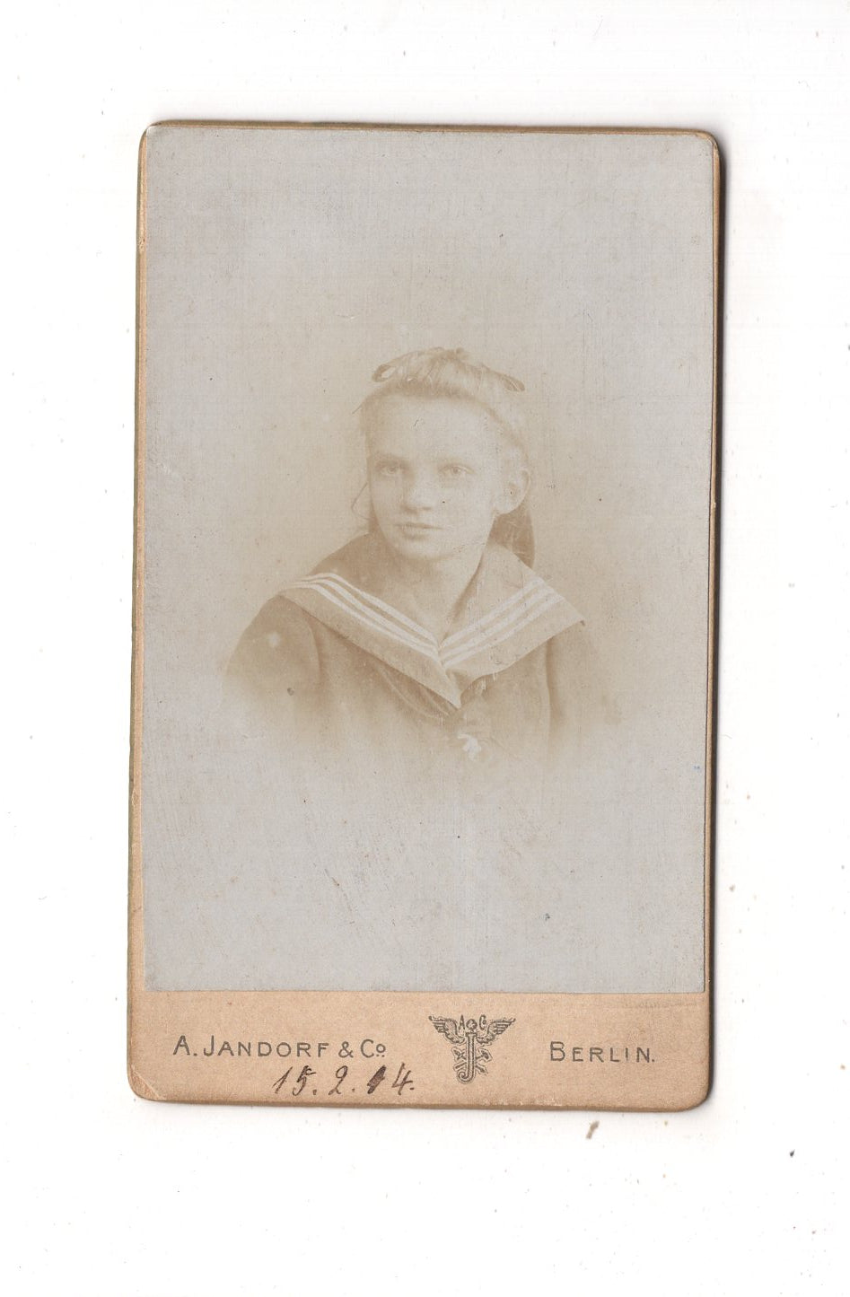 Fotografie Niedliches kleines Mädchen - Berlin 1894 / CDV M1-27