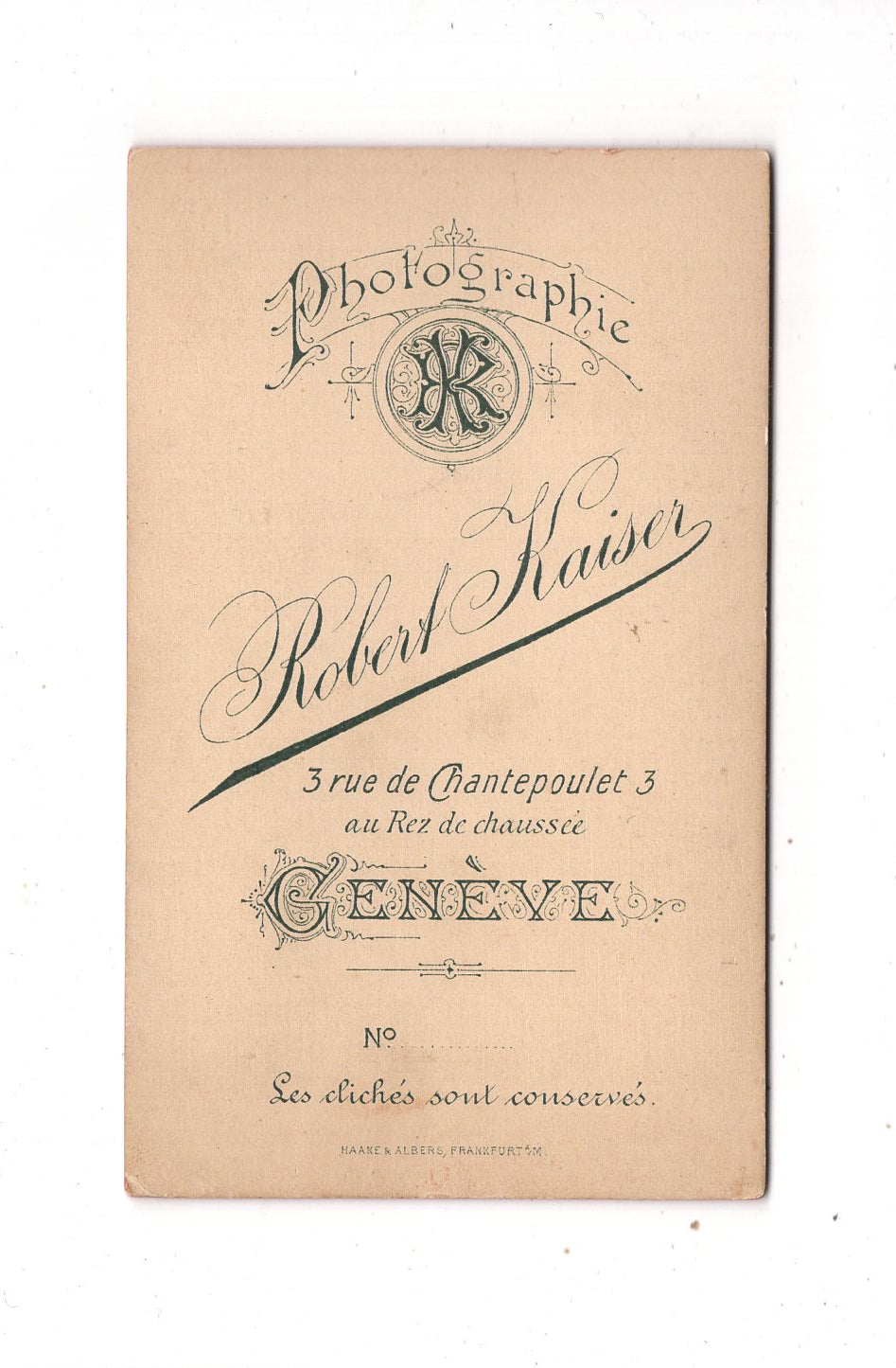 Fotografie Damenportrait - Geneve Genf 1880er / CDV N1-14