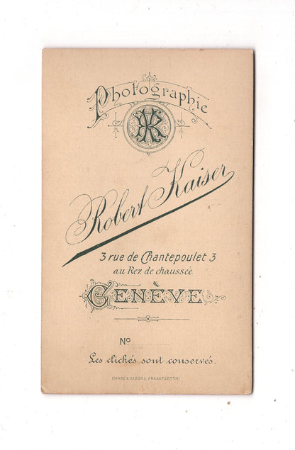 Fotografie Damenportrait - Geneve Genf 1880er / CDV N1-14