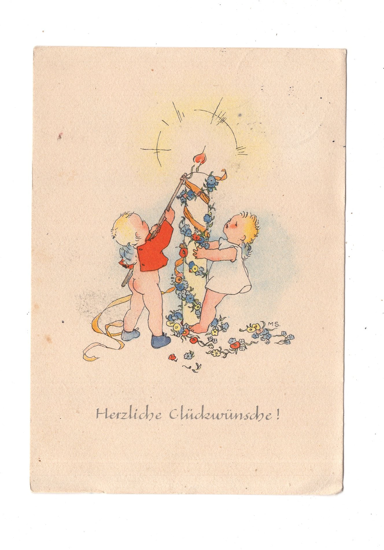 Ansichtskarte Glückwünsche / Glückwunsch zum Geburtstag / L1-57