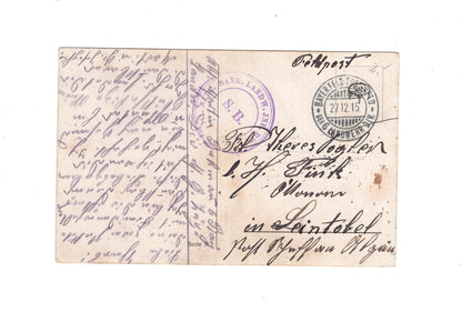 Ansichtskarte / Feldpost Neujahrsgruß - 1915