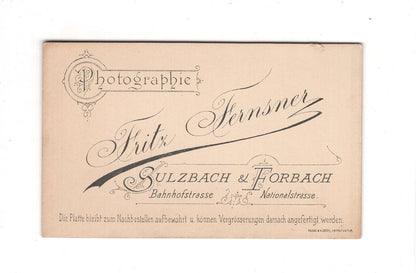 Fotografie Damenportrait - Sulzbach / Forbach 1880er / CDV C1-04