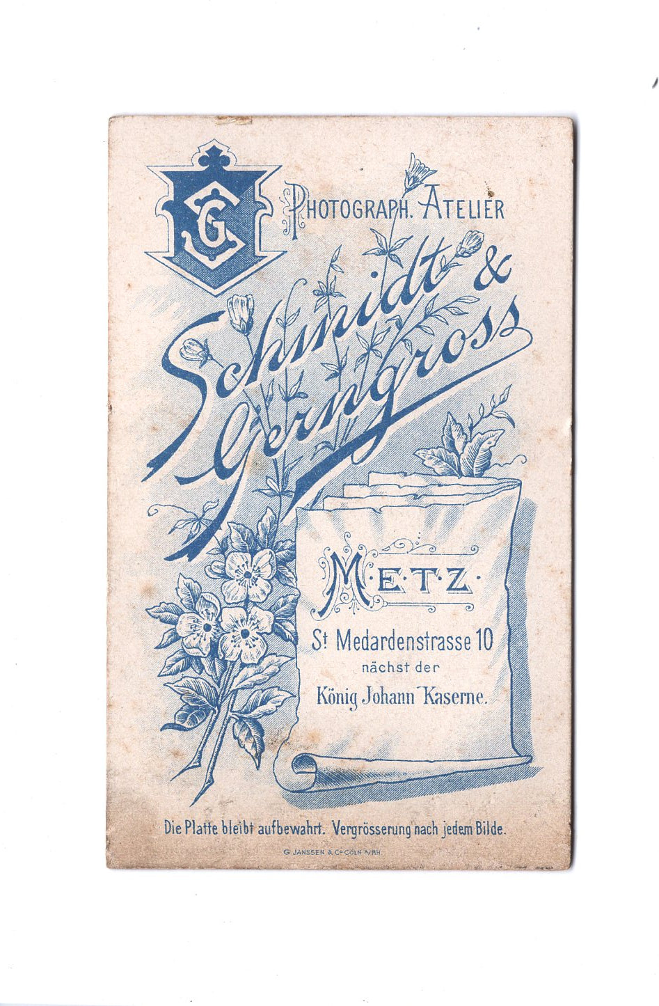 Fotografie Soldat / Soldatenportrait - Metz 1890er