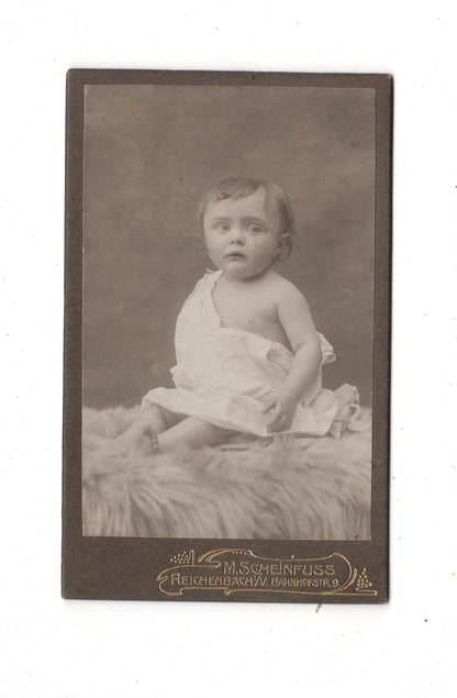 Fotografie Schönes Kinderbild / Baby - Reichenbach 1900er / CDV N1-10