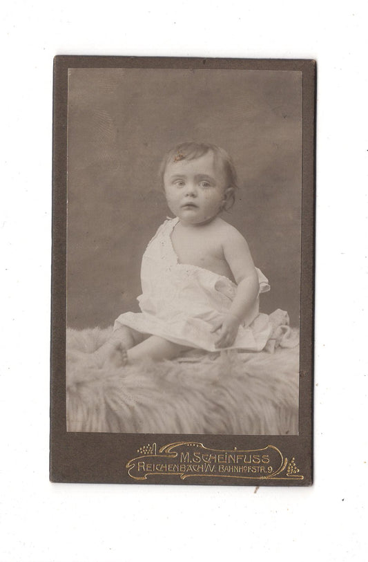 Fotografie Schönes Kinderbild / Baby - Reichenbach 1900er / CDV N1-10