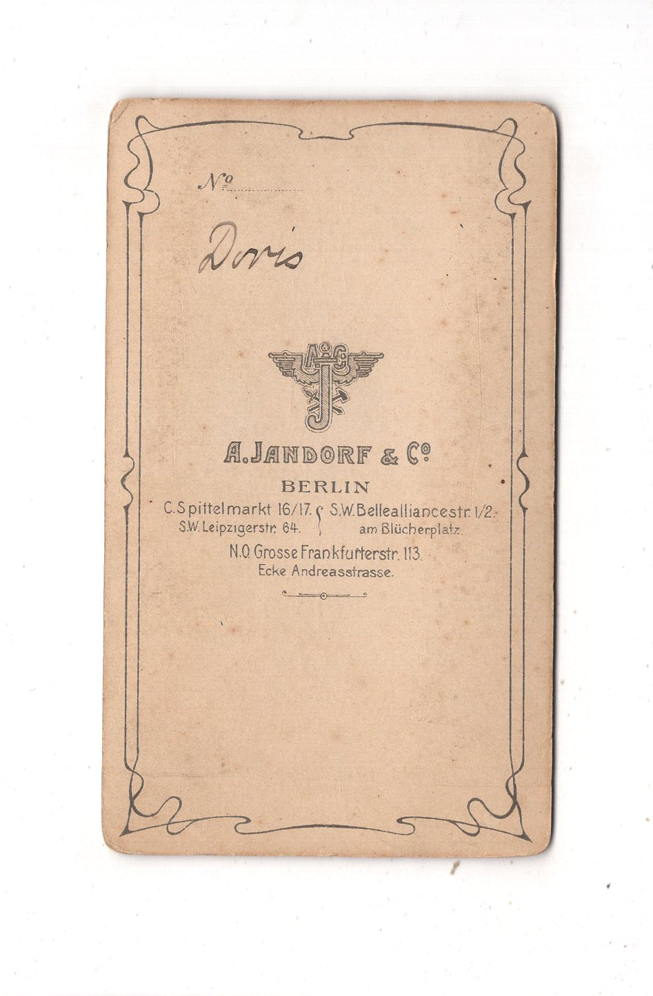 Fotografie Niedliches kleines Mädchen - Berlin 1894 / CDV M1-27