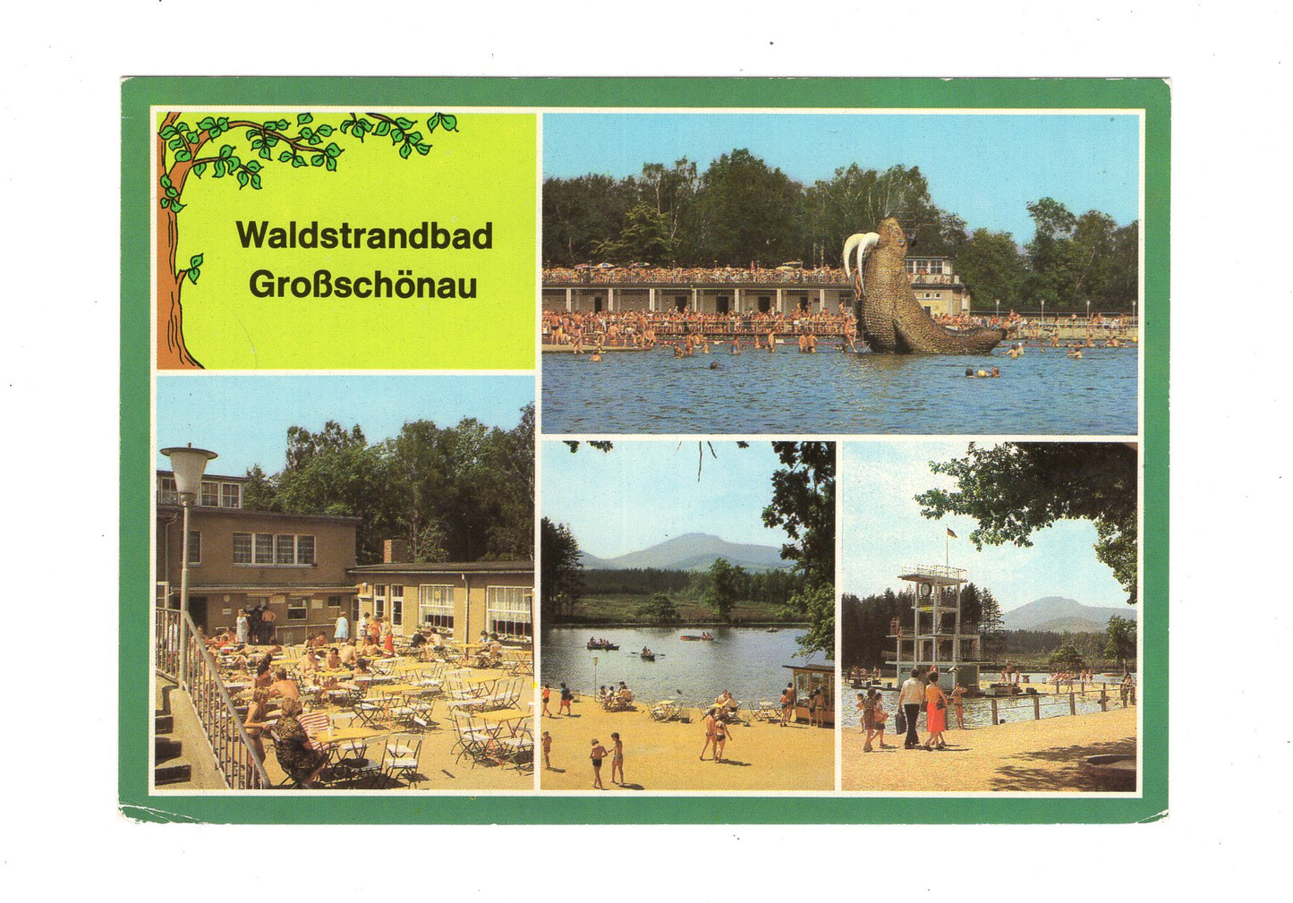 Ansichtskarte Waldstrandbad Großschönau / Kr. Zittau