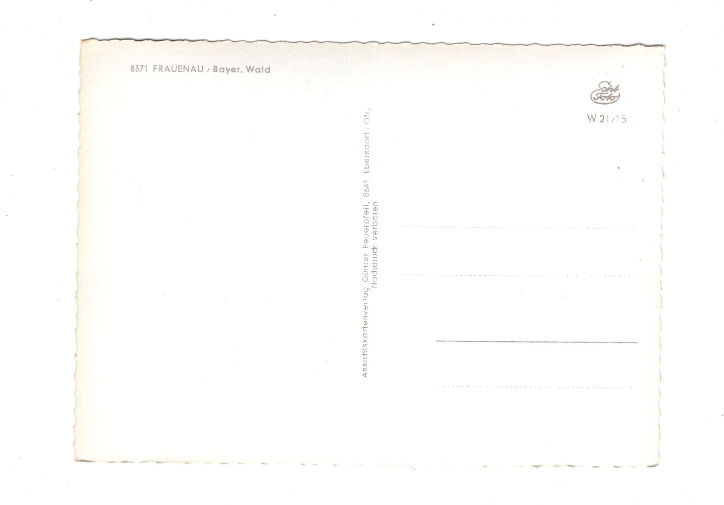 Ansichtskarte Frauenau / Bayerischer Wald