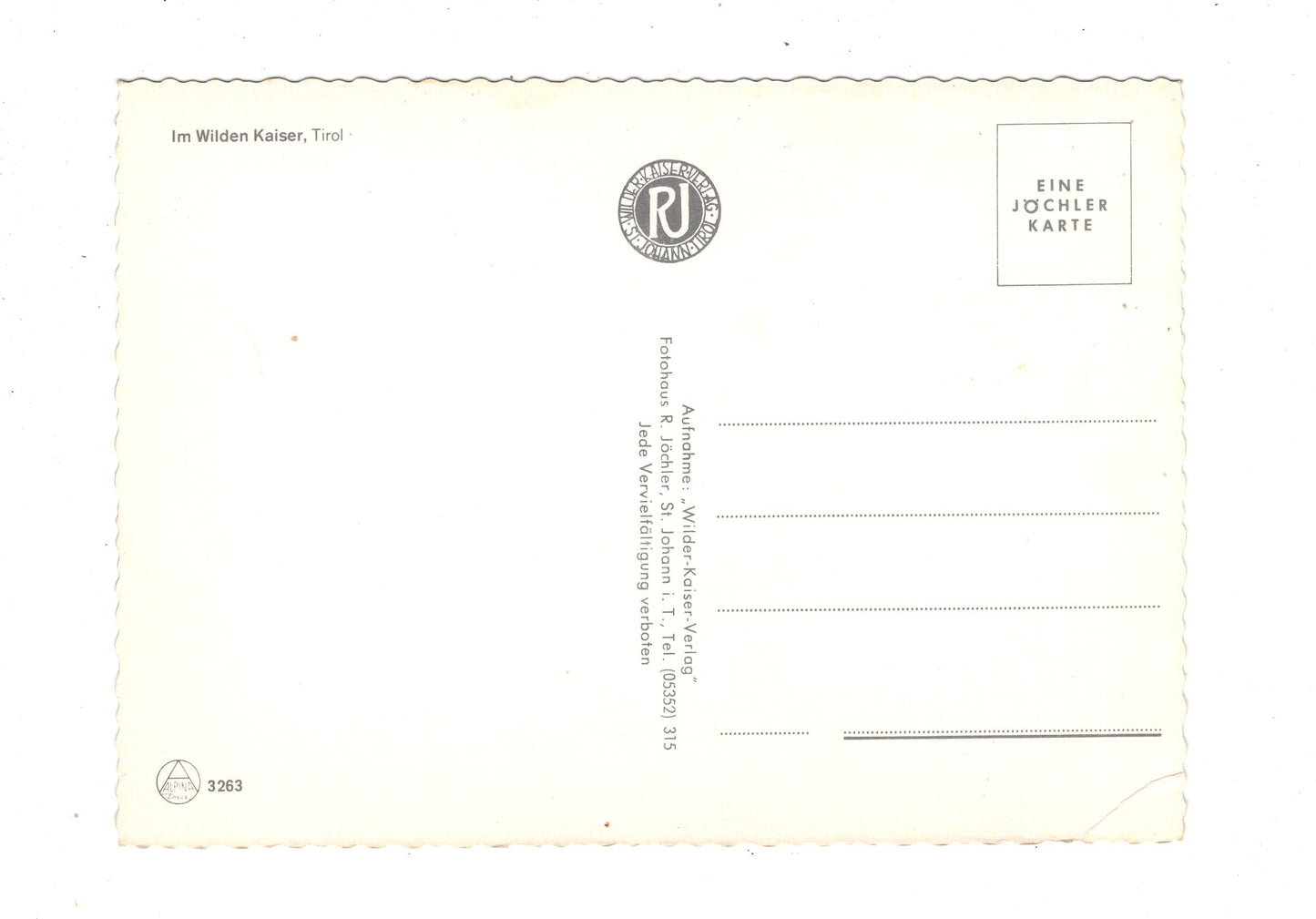 Ansichtskarte Im Wilden Kaiser / Tirol / Österreich / N1-65