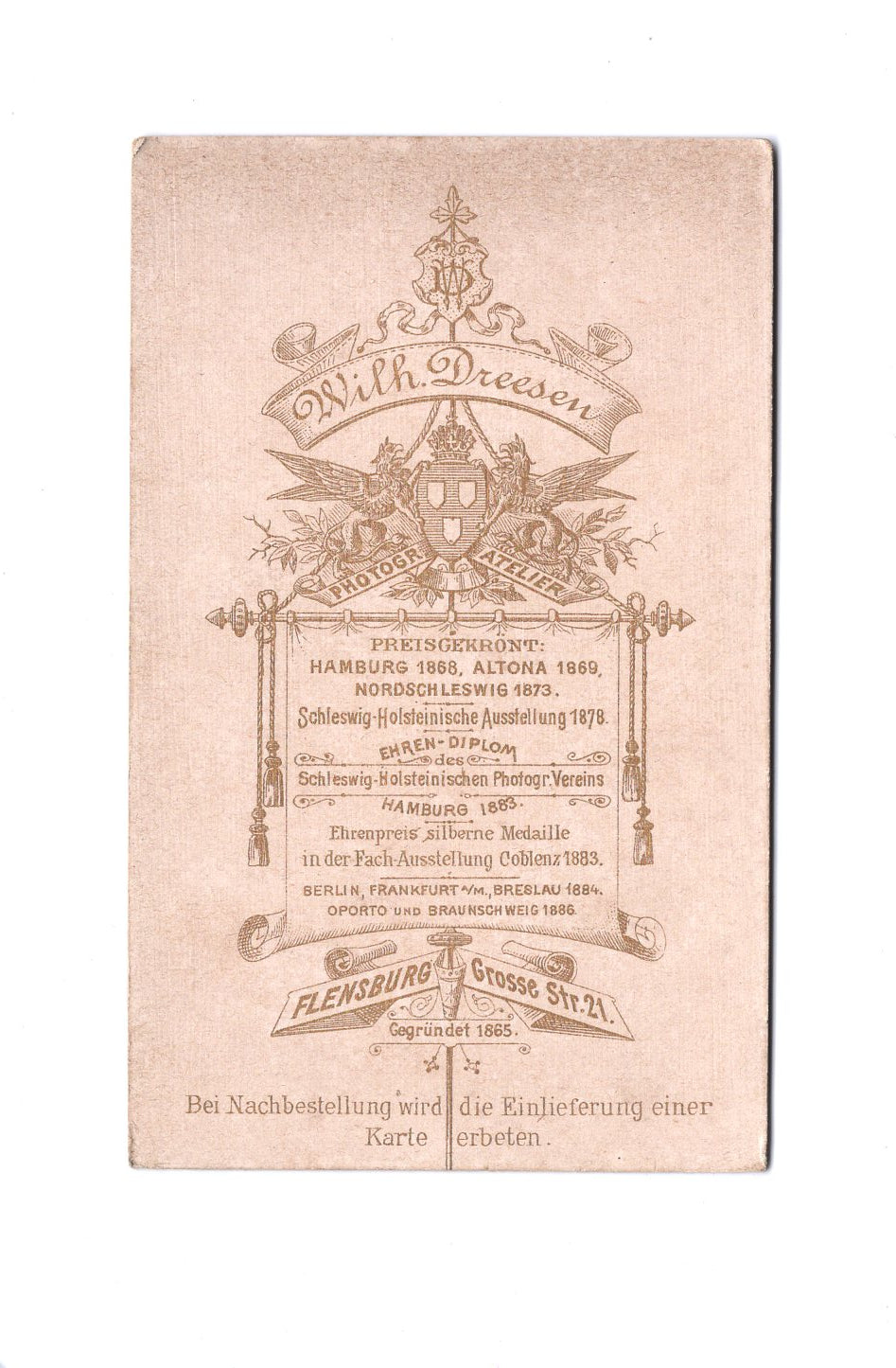 Fotografie Damenportrait - Flensburg 1880er