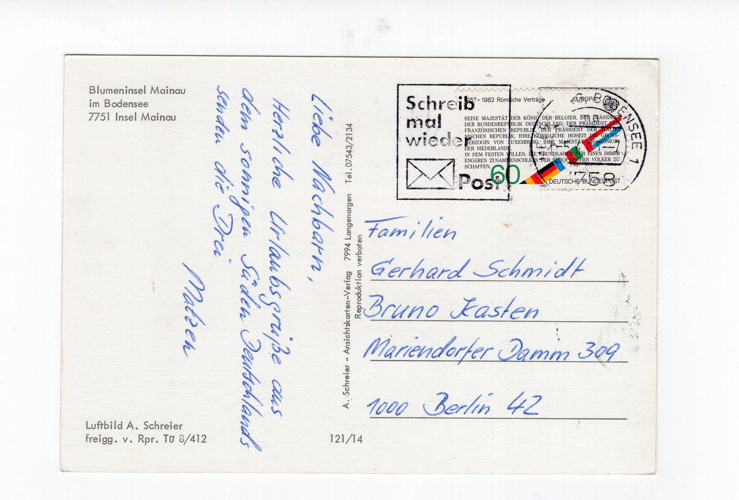 Ansichtskarte Mainau im Bodensee / Rosengarten +++