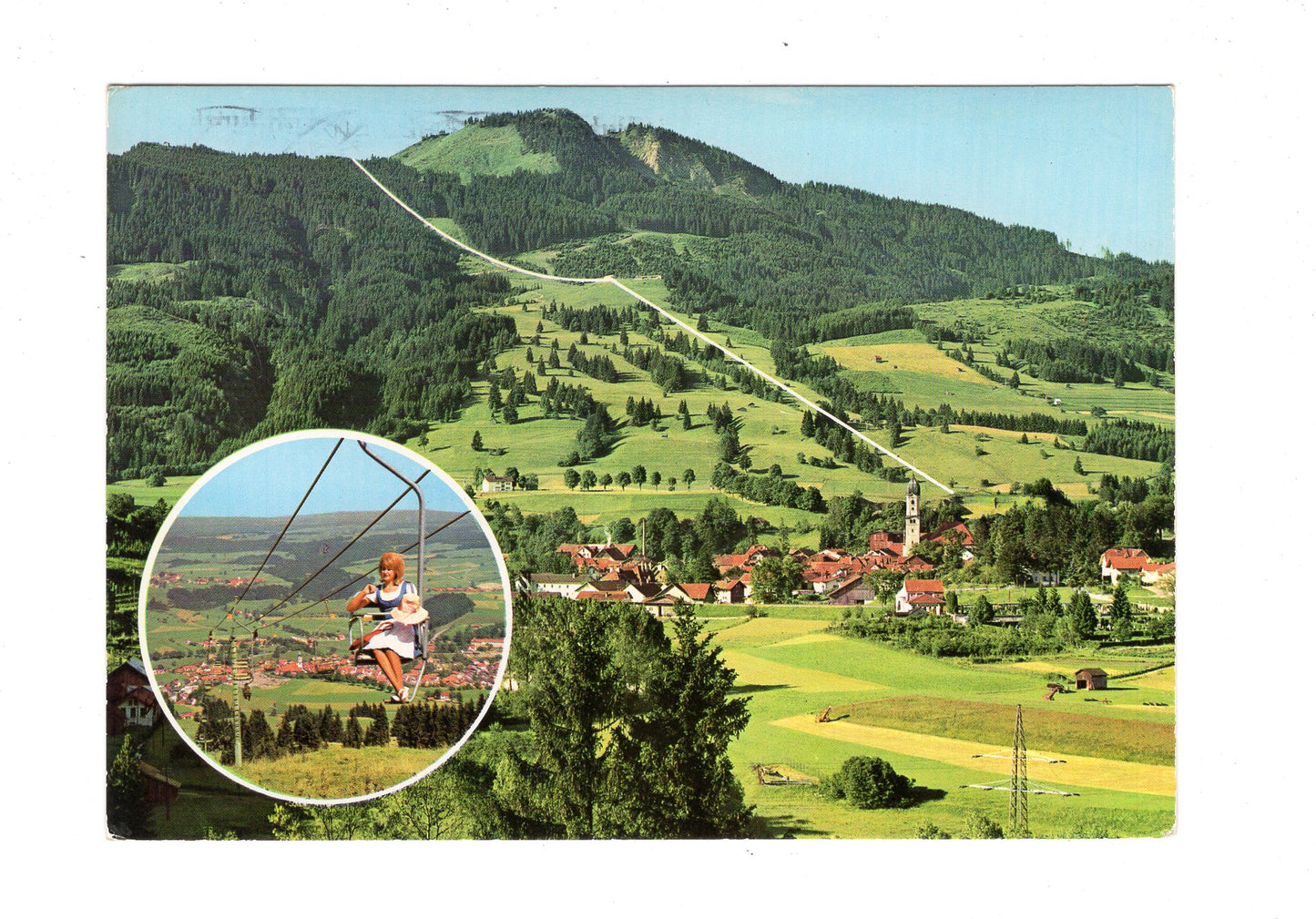 Ansichtskarte Nesselwang im Allgäu mit Alpspitzbahn / H1-55