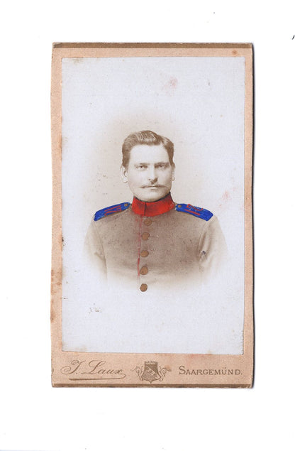 Fotografie Soldat / Soldatenportrait Regiment 17 - Saargemünd 1890er