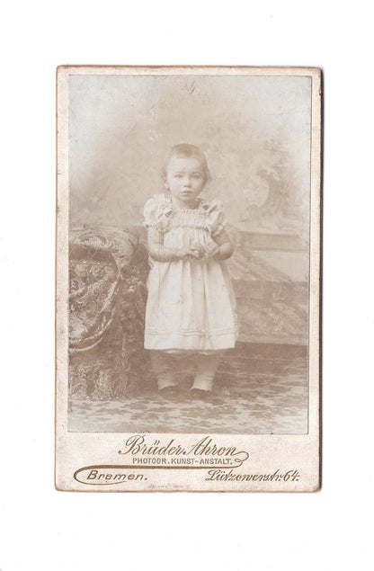 Fotografie Niedliches kleines Kind - Bremen 1890er
