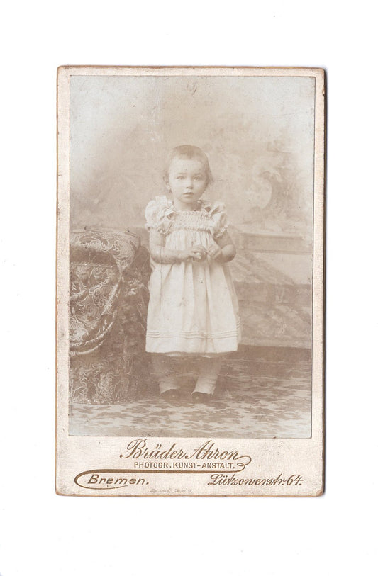 Fotografie Niedliches kleines Kind - Bremen 1890er