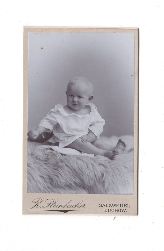 Fotografie Schönes Kinderbild / Baby - Salzwedel / Lüchow 1890er / CDV N1-10