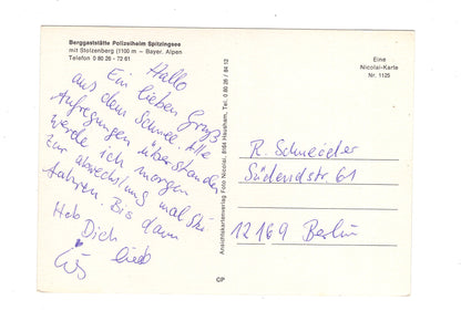 Ansichtskarte Berggaststätte Polizeiheim Spitzingsee / Bayerische Alpen