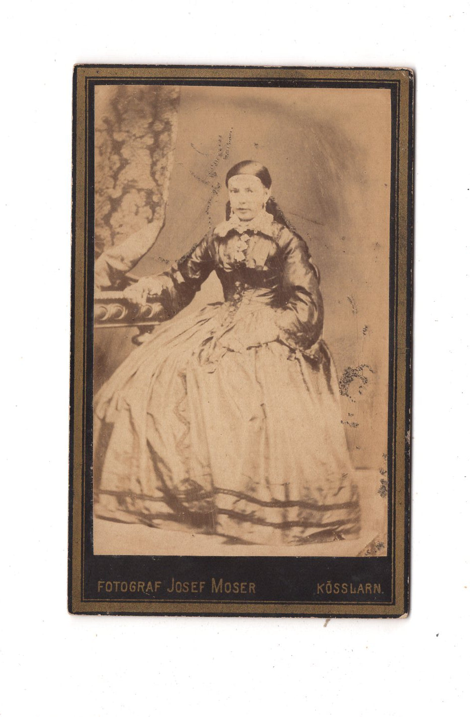 Fotografie Feine Dame - Kösslarn um 1880 / CDV L1-25