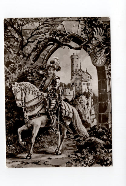 Ansichtskarte Schloss Lichtenstein mit Georg von Sturmfeder
