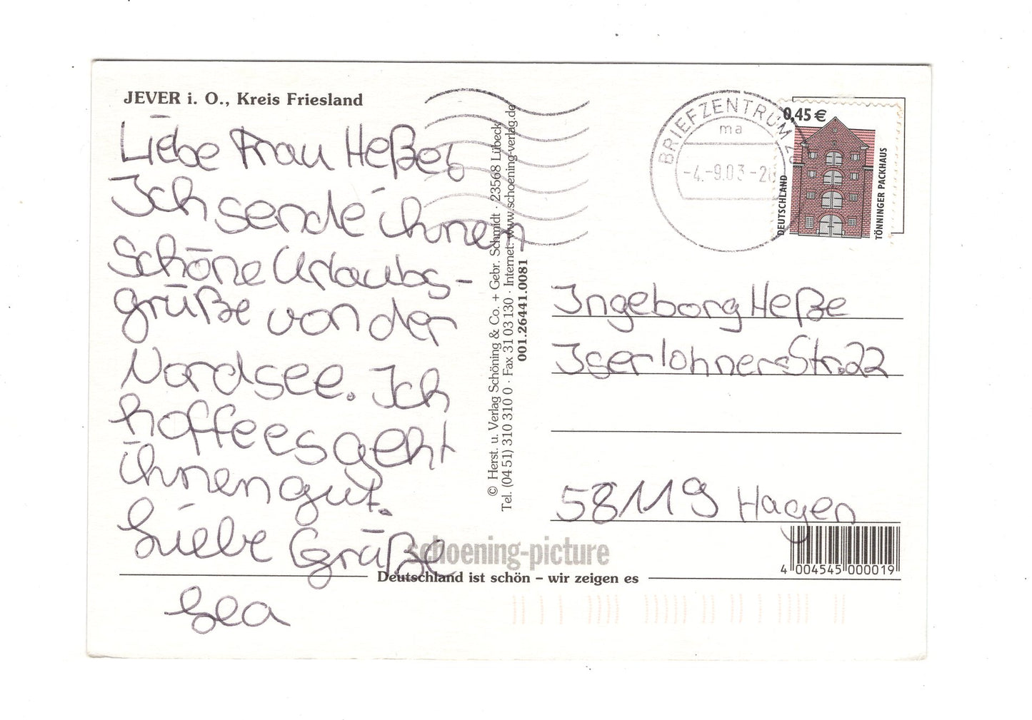 Ansichtskarte Jever / Schloss / Alter Markt +++