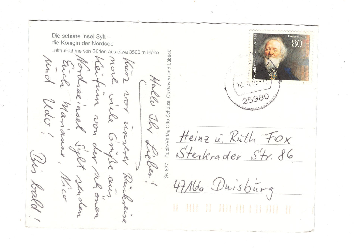 Ansichtskarte Insel Sylt / Nordsee / K1-58