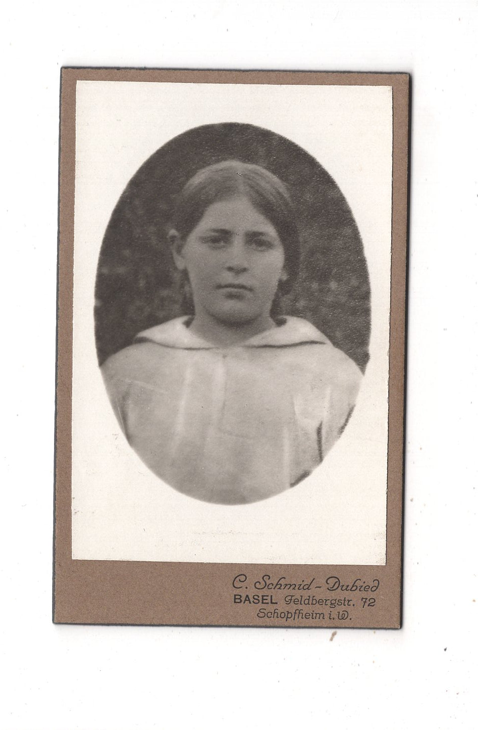 Fotografie Niedliches kleines Mädchen - Basel 1910er / CDV M1-27