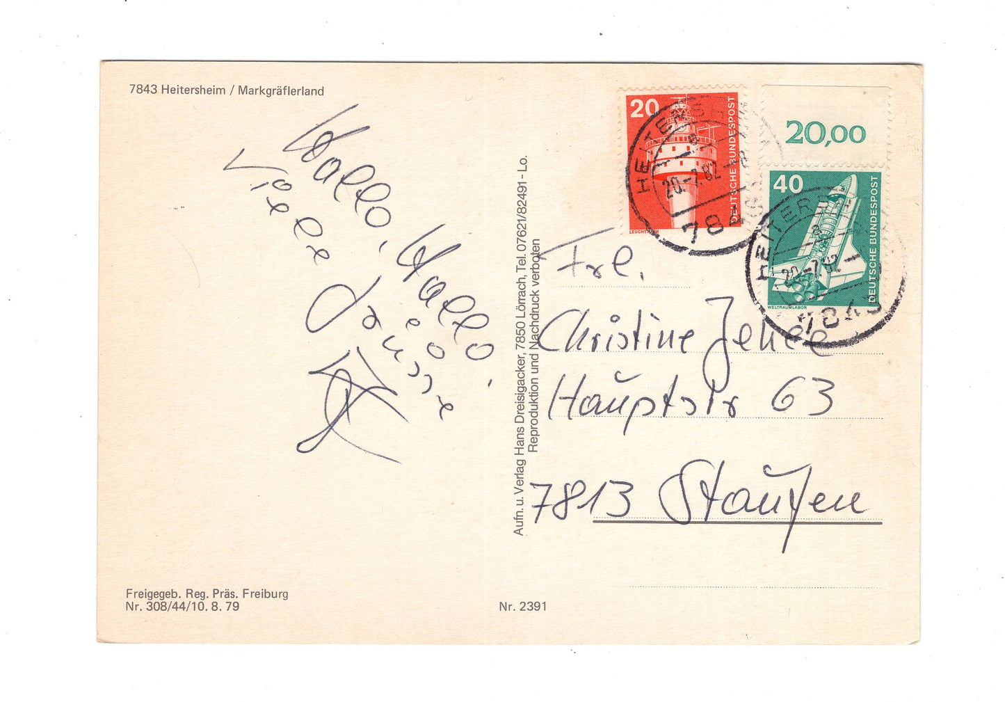 Ansichtskarte Heitersheim im Markgräflerland