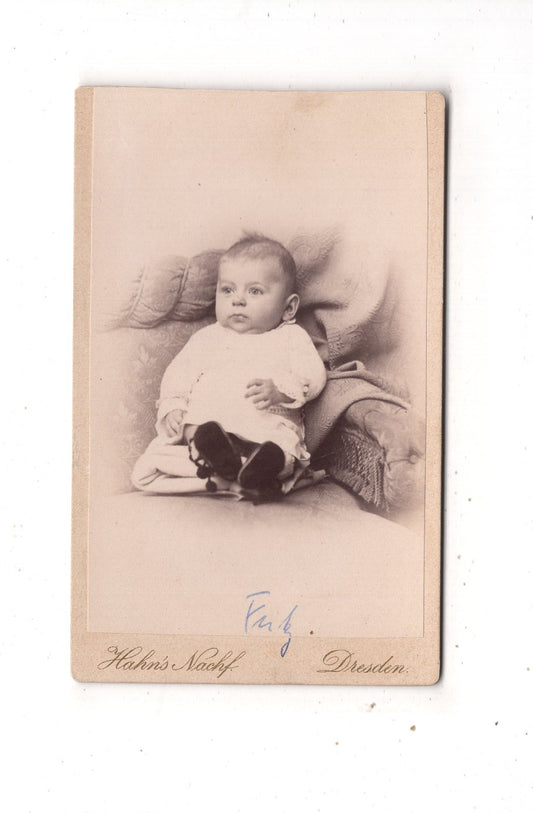 Fotografie Schönes Kinderbild / Baby - Dresden um 1890