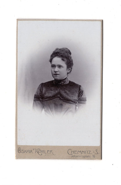 Fotografie Damenportrait mit Widmung - Chemnitz 1900