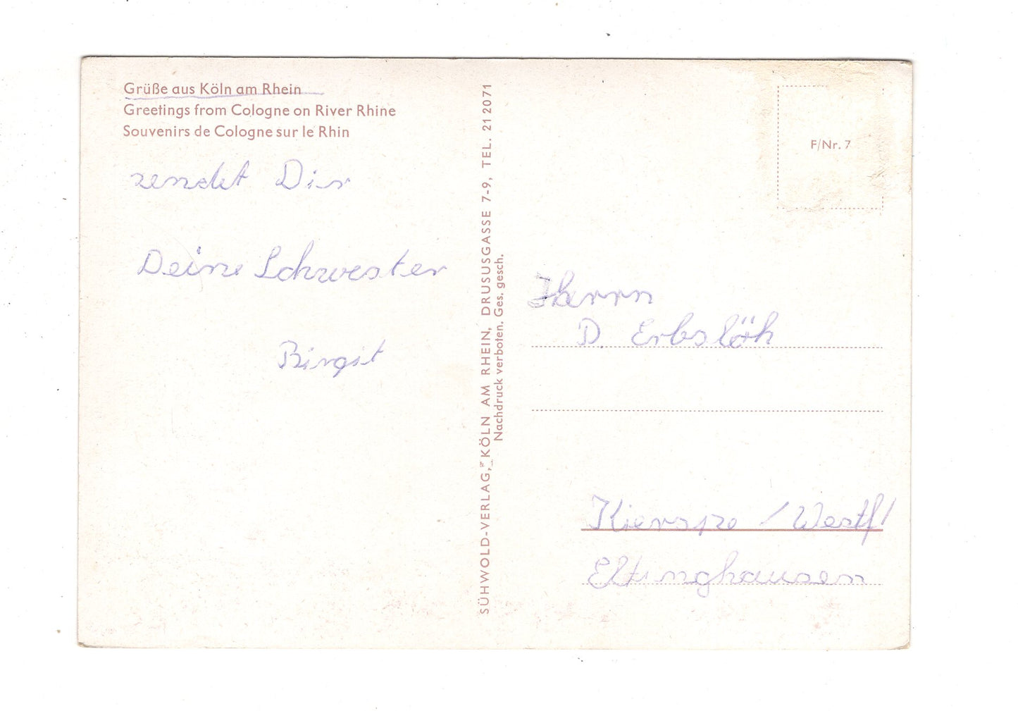 Ansichtskarte Köln am Rhein / I1-68