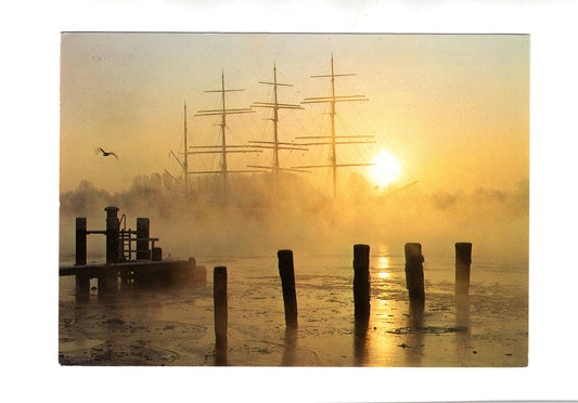 Ansichtskarte Ostseeheilbad Travemünde / Morgenstimmung am winterlichen Hafen