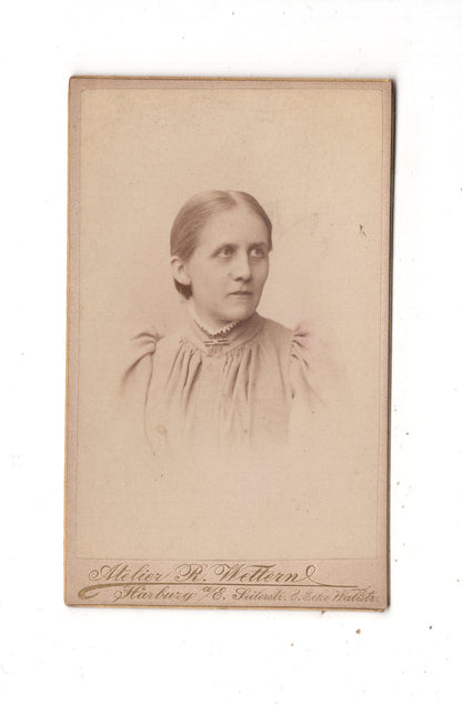Fotografie Damenportrait - Hamburg-Harburg 1890er / CDV N1-14