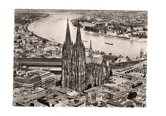 Ansichtskarte Köln am Rhein / Der Kölner Dom - Flugbild / I1-68