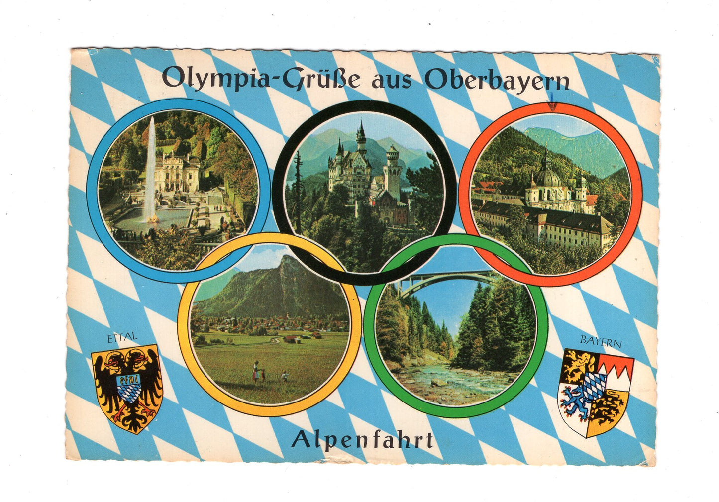 Ansichtskarte Olympia-Grüße aus Oberbayern
