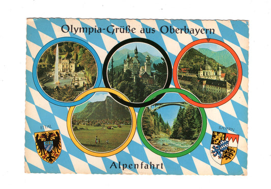 Ansichtskarte Olympia-Grüße aus Oberbayern