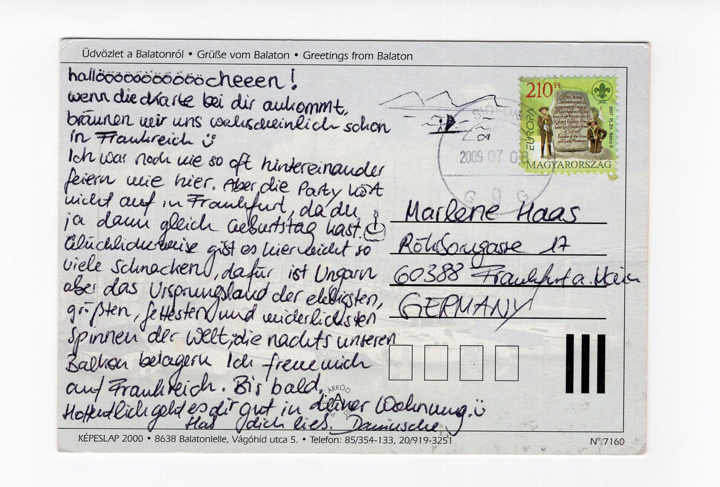 Ansichtskarte Balaton / Plattensee / Ungarn