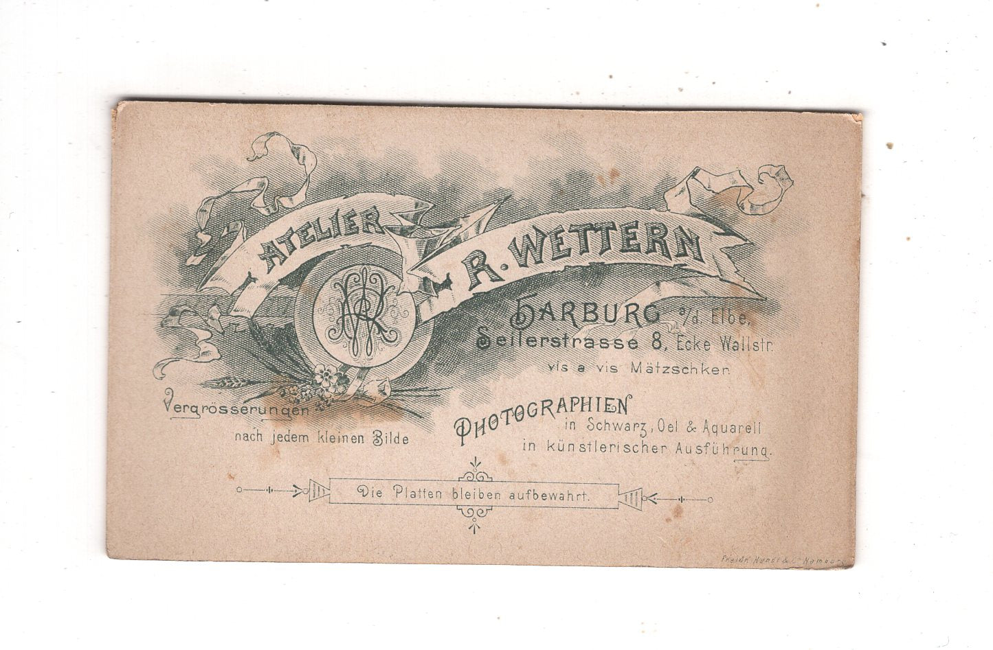 Fotografie Damenportrait - Hamburg-Harburg 1890er / CDV N1-14