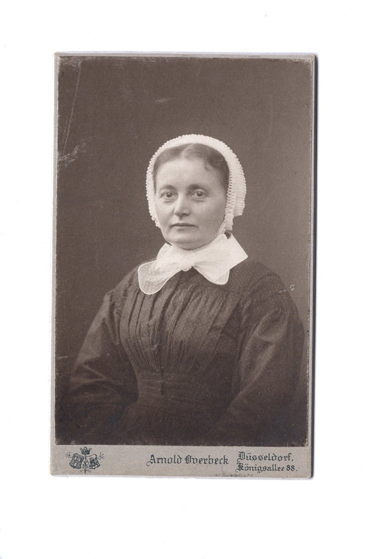Fotografie Damenportrait mit Widmung - Düsseldorf um 1908