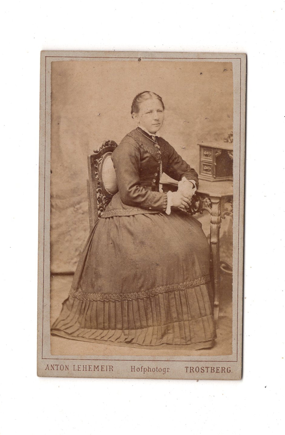 Fotografie Feine Dame - Trostberg um 1880 / CDV L1-25