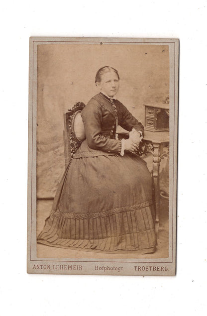 Fotografie Feine Dame - Trostberg um 1880 / CDV L1-25