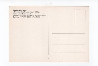 Ansichtskarte Unterreichenbach / Schwarzwald / Hotel Untere Kapfenhardter Mühle