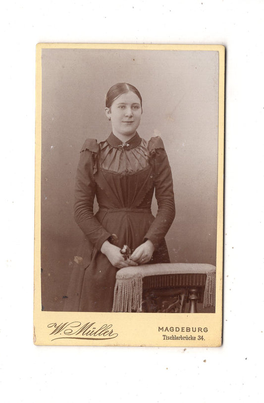 Fotografie Feine Dame - Magdeburg um 1890