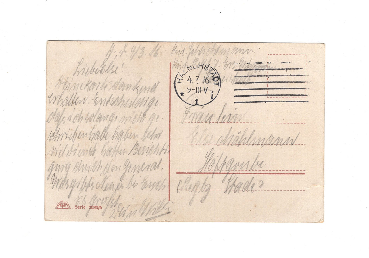 Ansichtskarte / Feldpost / Patriotische Karte - Halberstadt 1916