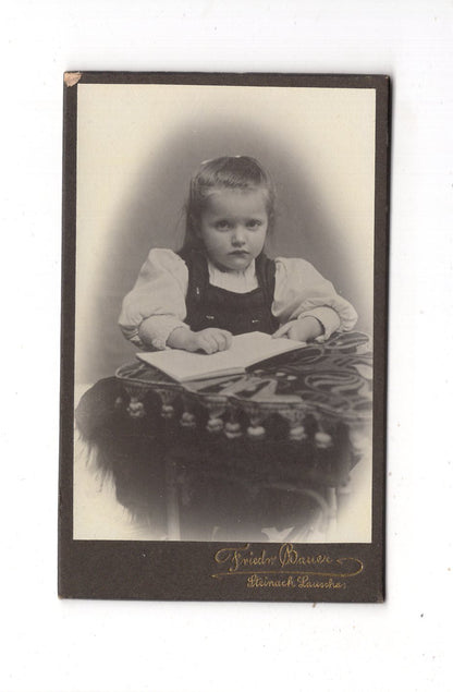 Fotografie Niedliches kleines Mädchen - Steinach Lauscha um 1910 / CDV M1-27