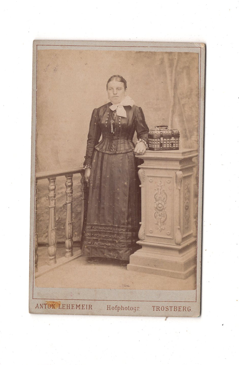 Fotografie Feine Dame - Trostberg um 1880 / CDV L1-25