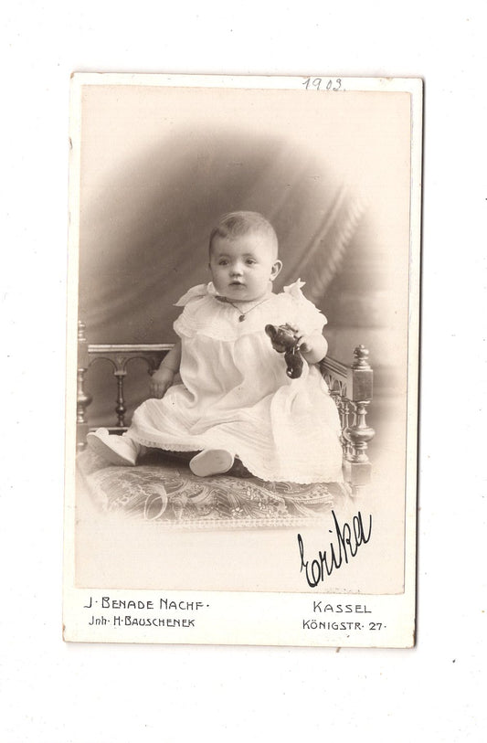 Fotografie Schönes Kinderbild / Baby - Kassel 1900er / CDV N1-10
