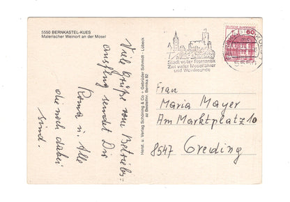 Ansichtskarte Bernkastel-Kues an der Mosel / Am Rathaus +++