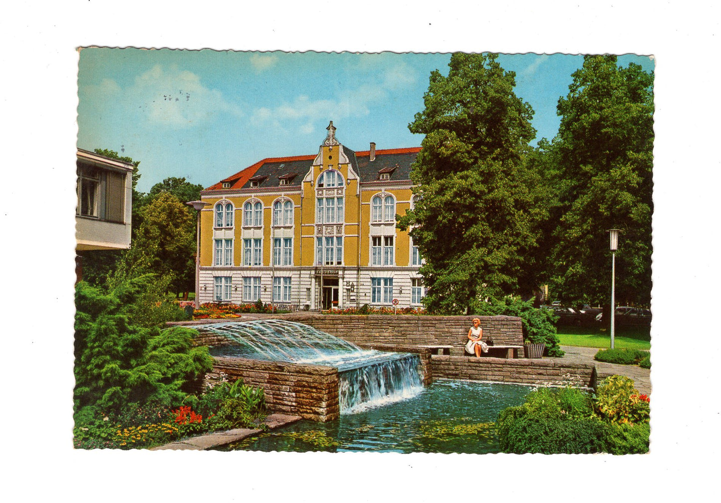 Ansichtskarte Hamm in Westfalen / Kurhaus mit Sorauer Brunnen