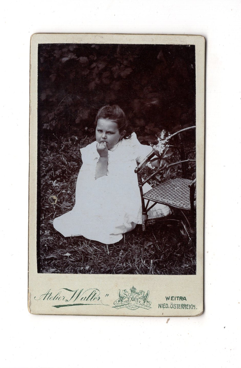 Fotografie Niedliches kleines Mädchen - Weitra 1900er / CDV M1-27