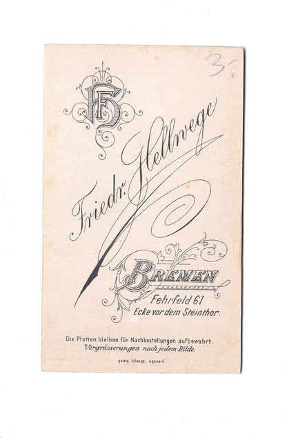 Fotografie Niedliches kleines Kind - Bremen 1890er